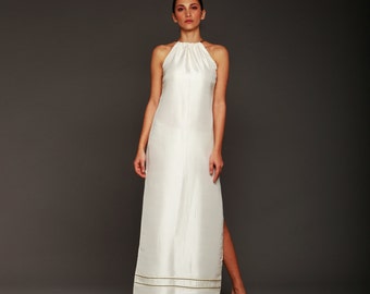 White Silk Dress
